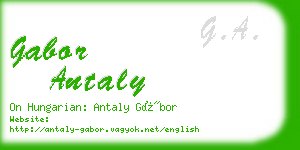 gabor antaly business card